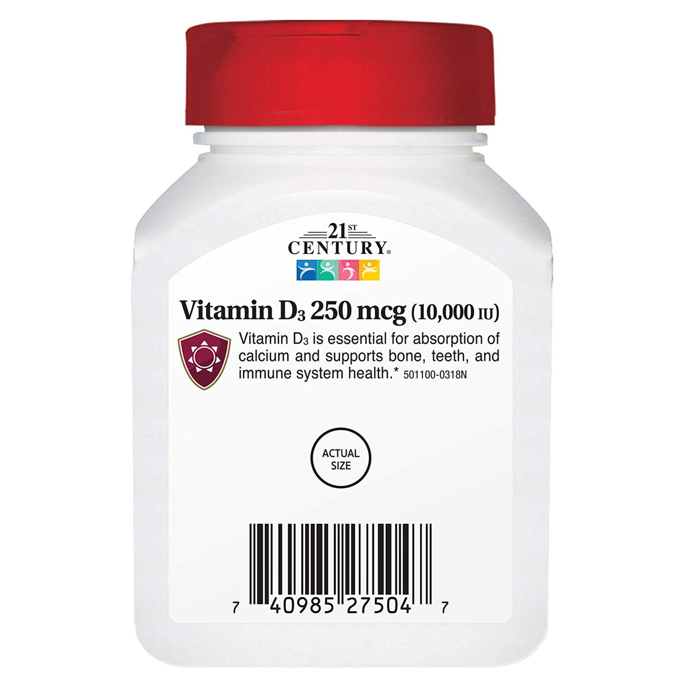 Comprar 21st Century Vitamina D3 - 250 mcg - 110 comprimidos - Imagem 3