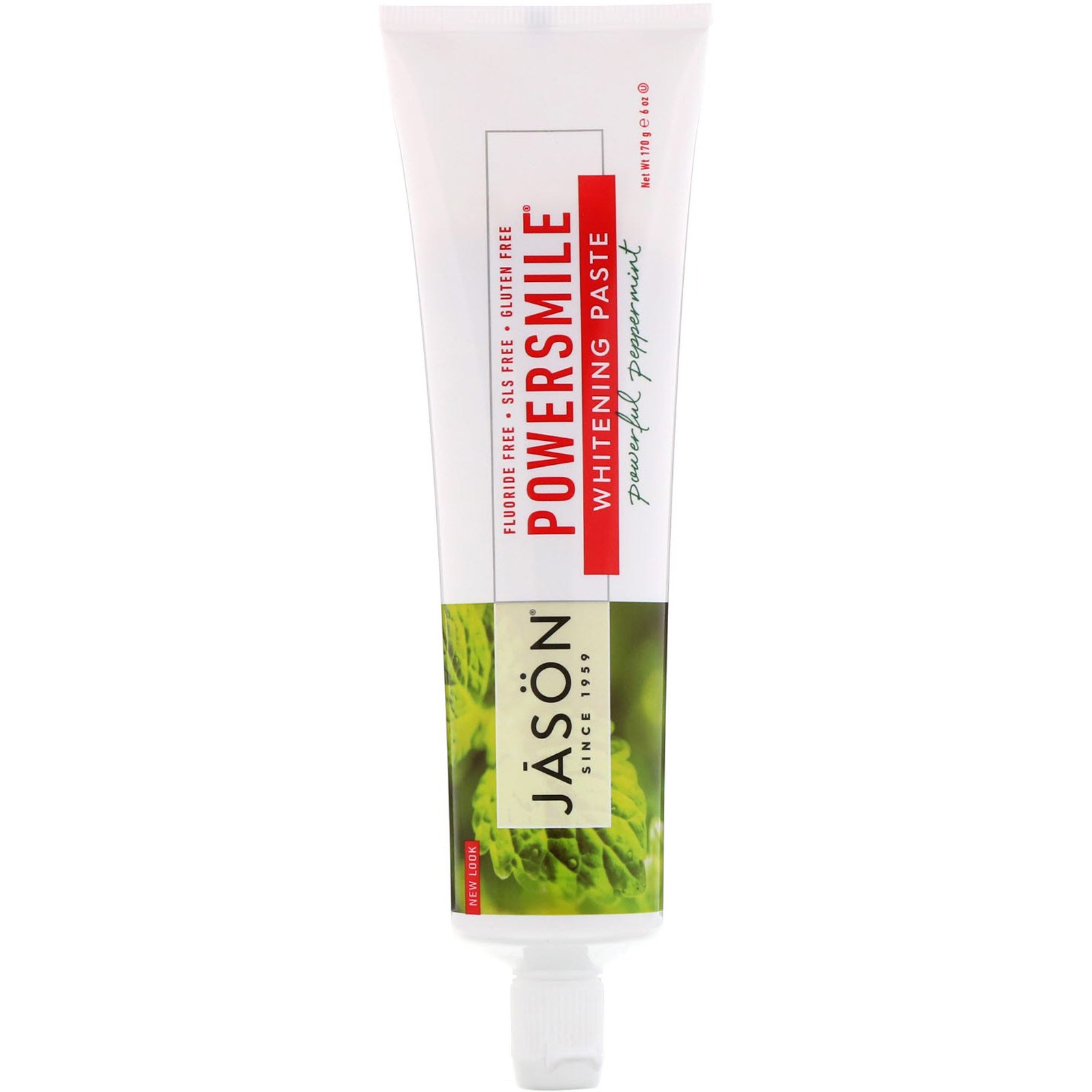 Comprar Jason Natural, Creme Dental Clareador PowerSmile, Hortelã-pimenta Potente, 170 g (6 oz) - Imagem 3