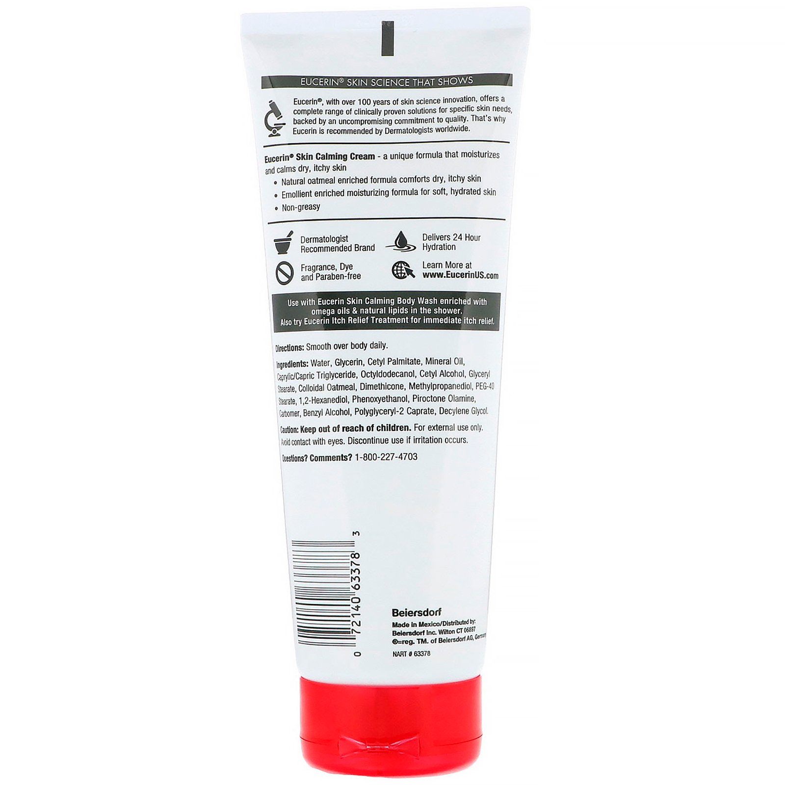 Comprar Eucerin, Skin Calming Creme, Pele Seca e Com Coceira, Sem Fragrância, 226 g (8 oz) - Imagem 2