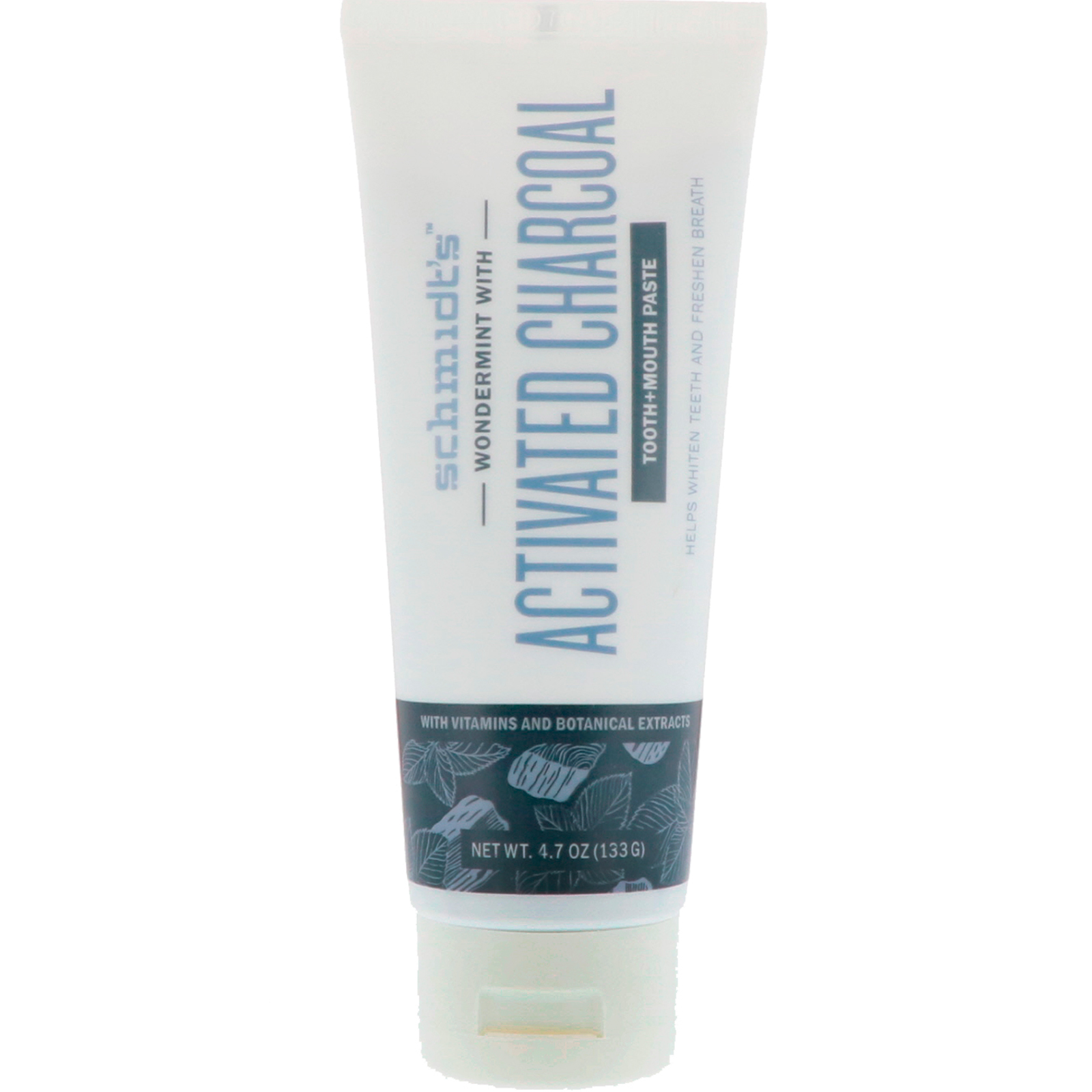 Comprar Schmidt's Naturals, Tooth + Mouth Paste, Wondermint with Activated Charcoal, 4.7 oz (133 g) - Imagem 3
