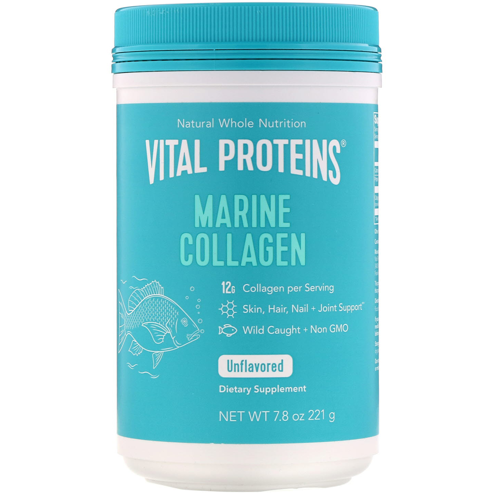 Comprar Vital Proteins, Colágeno Marinho, Pescado de Forma Sustentável, Sem Sabor, 221 g (7,8 oz)
