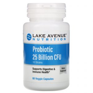 Comprar Lake Avenue Nutrition, Probióticos, Mistura com 10 Cepas, 25 Bilhões de UFC, 60 Cápsulas Vegetais