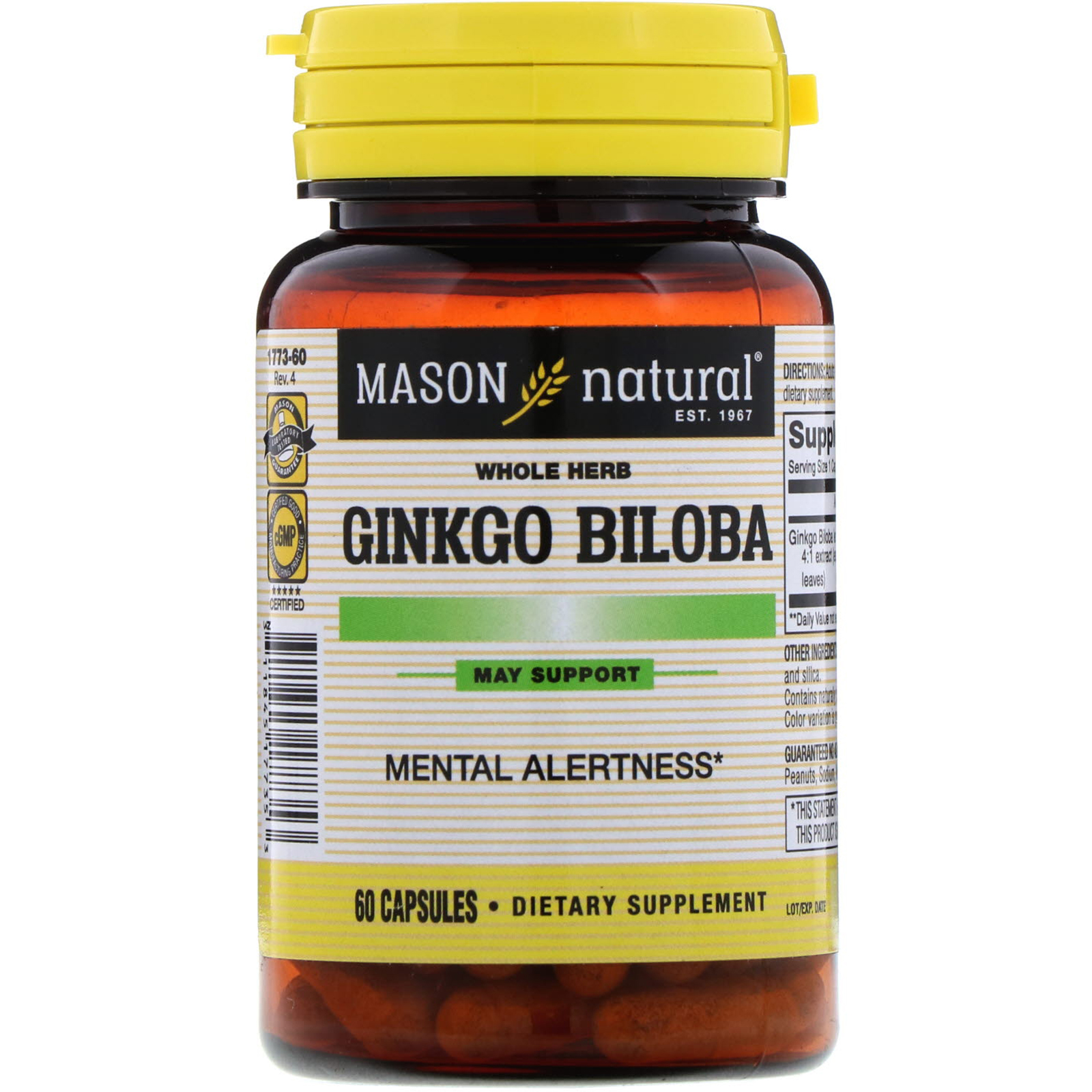 Comprar Mason Natural, Ginkgo Biloba, 60 cápsulas