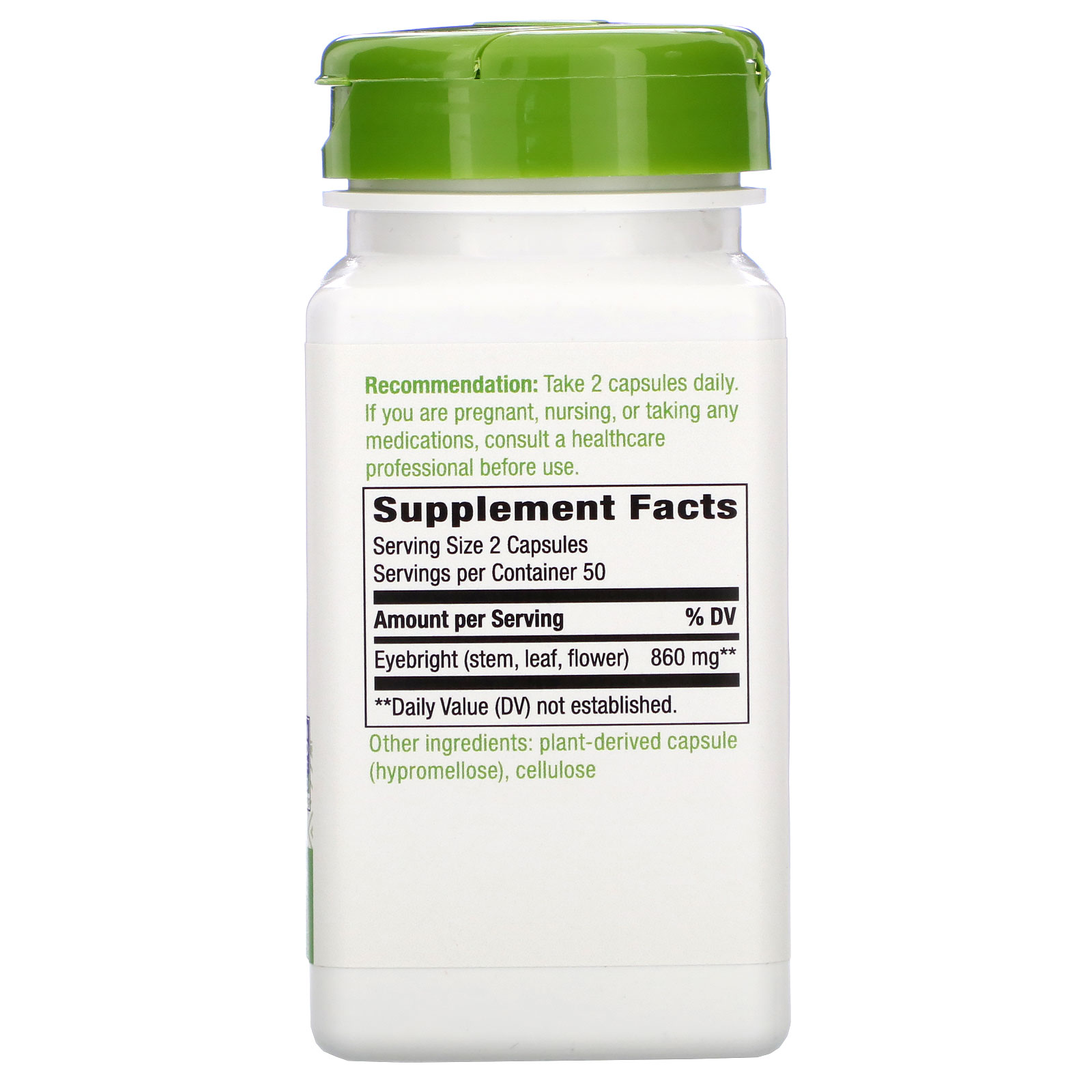 Comprar Nature's Way, Eyebright Herb, 860 mg, 100 Vegan Capsules - Imagem 2
