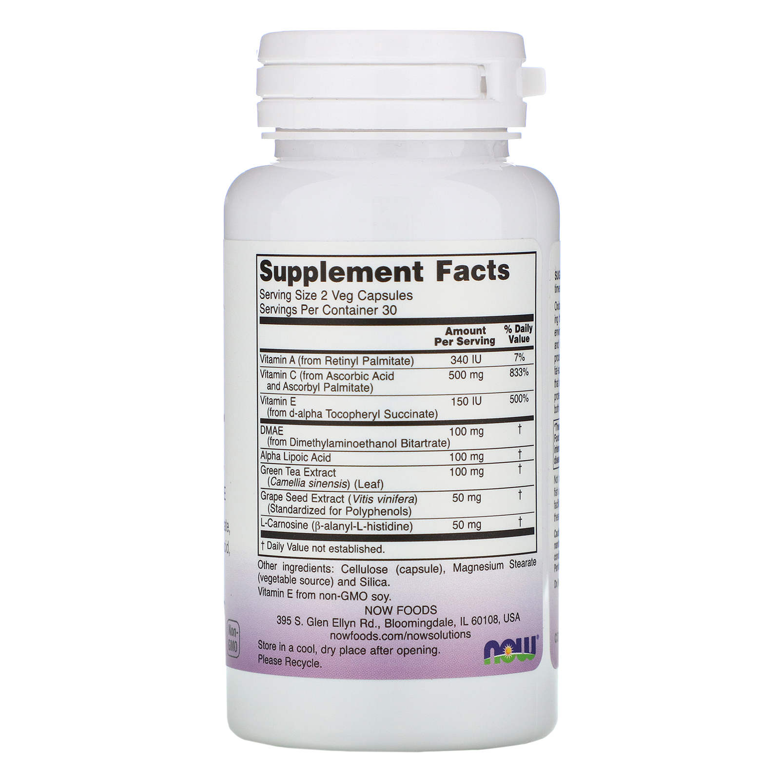 Comprar Now Foods, Solutions, Recuperador de Rugas, 60 cápsulas - Imagem 2