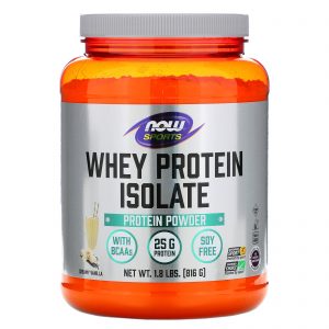 Comprar Now Foods, Sports, Proteína Isolada de Soro de Leite, em pó, Baunilha Natural, 1,8 lbs (816 g)