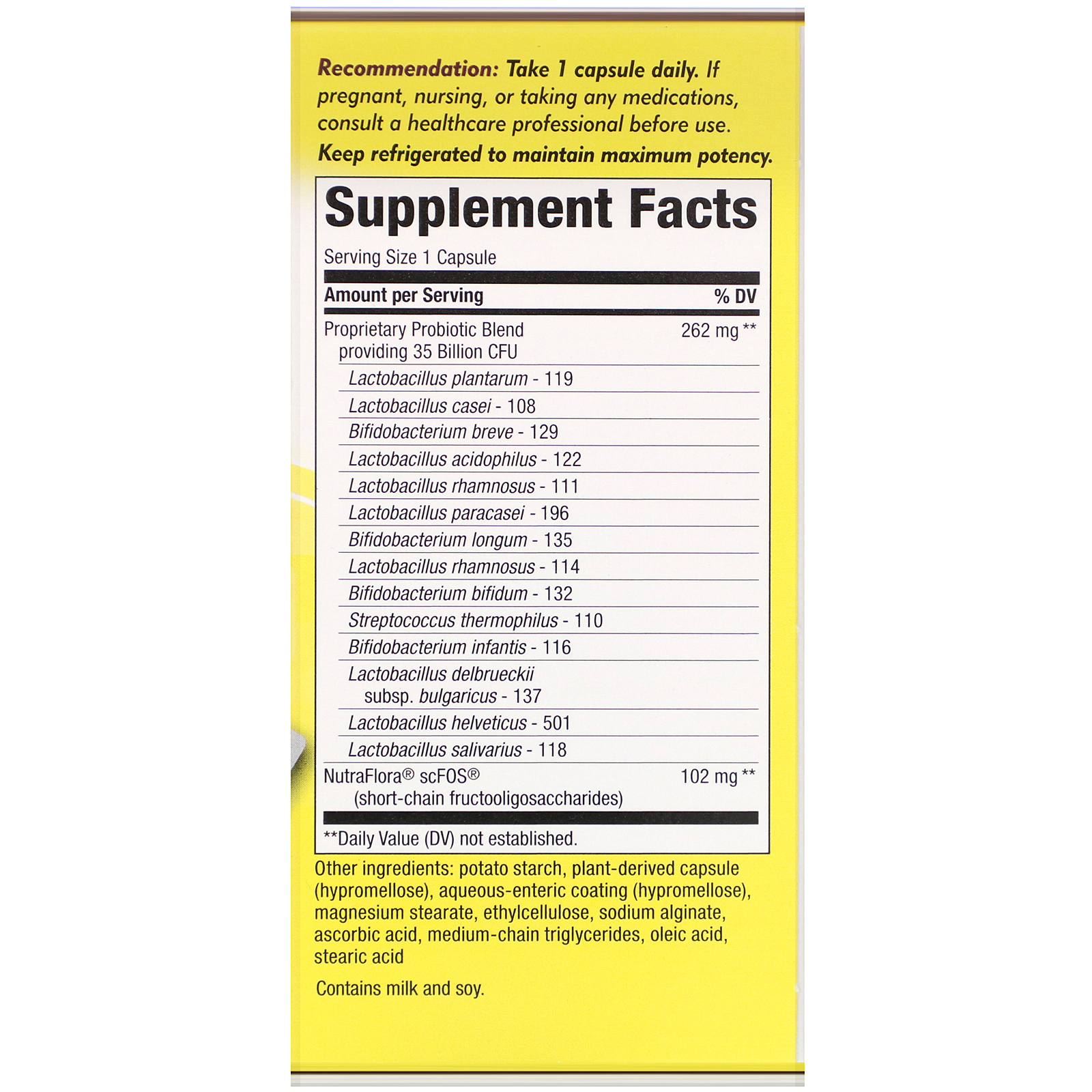 Comprar Nature's Way, Fortify Optima Probiotic, For All Ages, 35 Billion CFU, 60 Vegetarian Capsules - Imagem 3