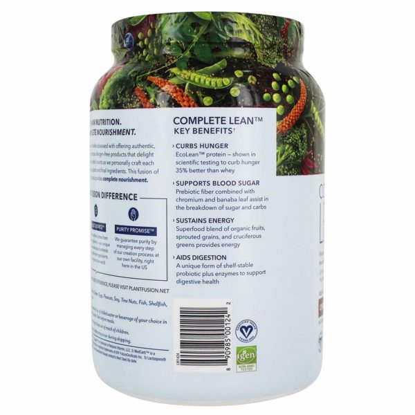 Comprar PlantFusion Proteína Completa da Planta Magra - Chocolate Brownie - 1,85 lb (840 g) - Imagem 4