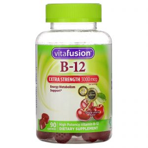 Comprar VitaFusion, Extra Strength B-12, Natural Cherry Flavor, 3,000 mcg, 90 Gummies