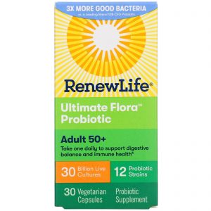 Comprar Renew Life, Adult 50+ Ultimate Flora Probiotic, 30 Billion Live Cultures, 30 Vegetarian Capsules
