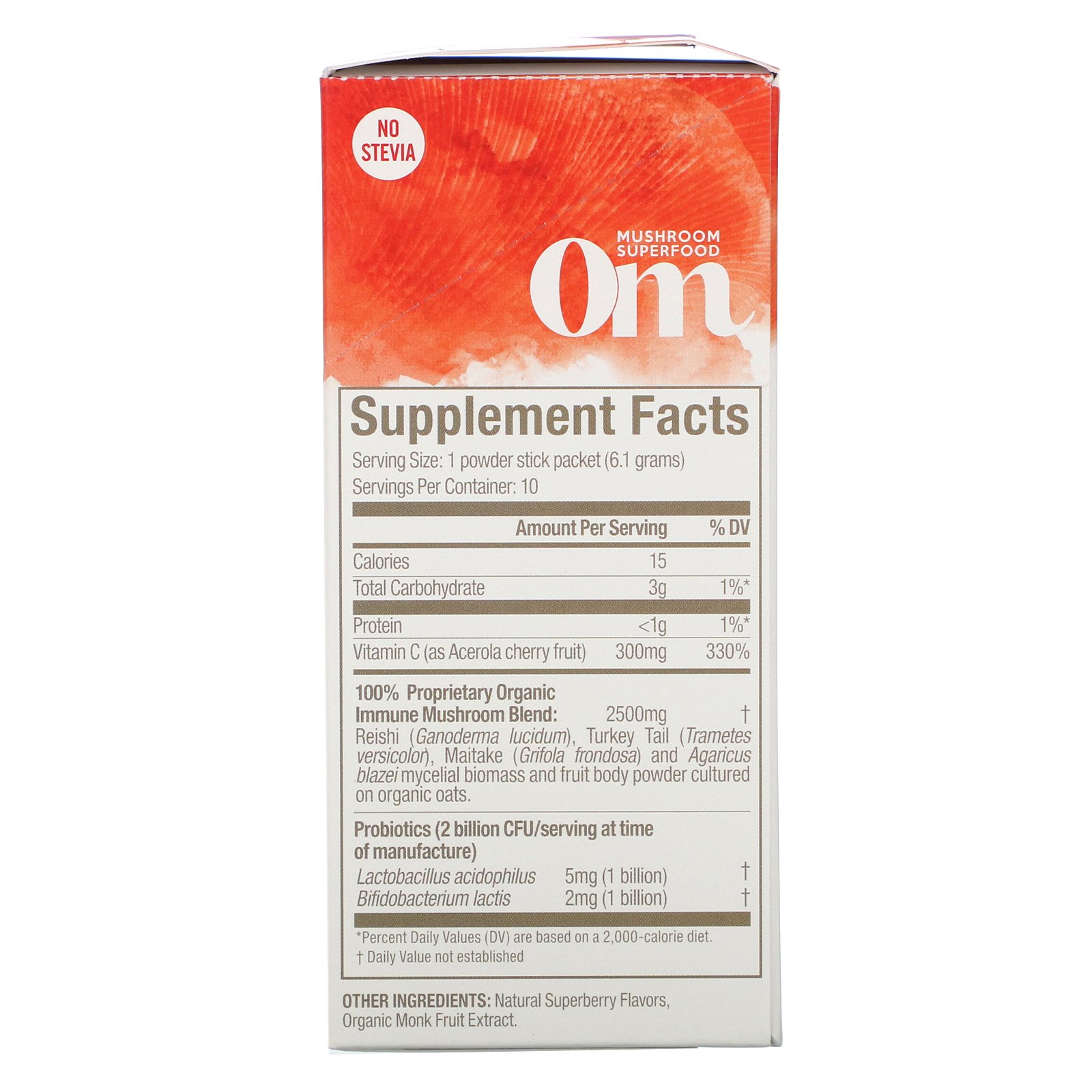 Comprar Organic Mushroom Nutrition, Immune+, Immune & Digestive Health, Superberry, 10 Packets, 0.21 oz (6.1 g) Each - Imagem 2