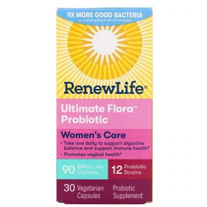 Comprar Renew Life, Women's Care, Probiótico Essencial para a Flora, 90 Bilhões de Culturas Vivas, 30 Cápsulas Vegetais