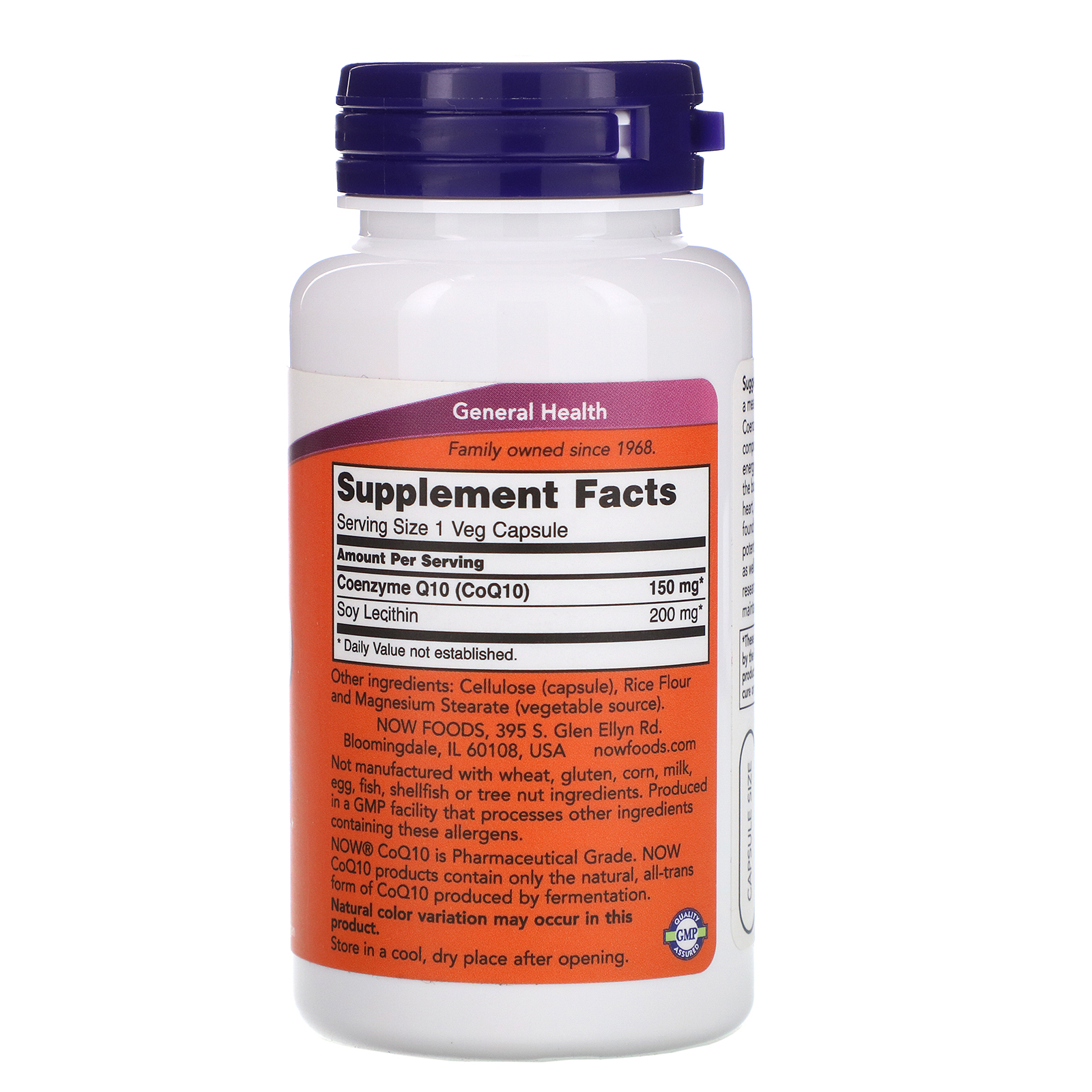Comprar Now Foods, CoQ10, With Soy Lecithin, 150 mg, Veg Capsules - Imagem 2