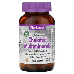 Comprar Bluebonnet Nutrition, Multiminerais Quelatos de Alta Potência, 120 Cápsulas