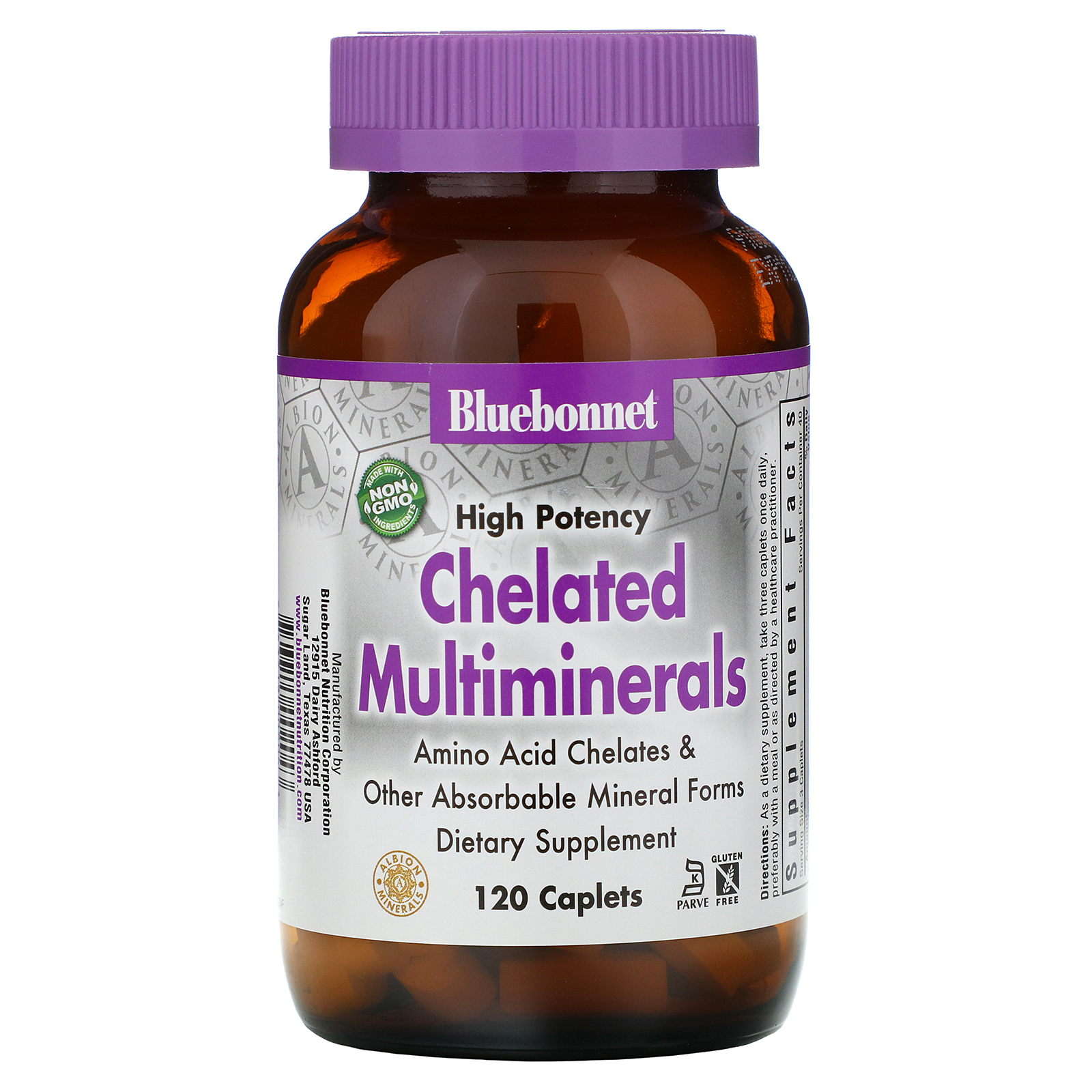 Comprar Bluebonnet Nutrition, Multiminerais Quelatos de Alta Potência, 120 Cápsulas