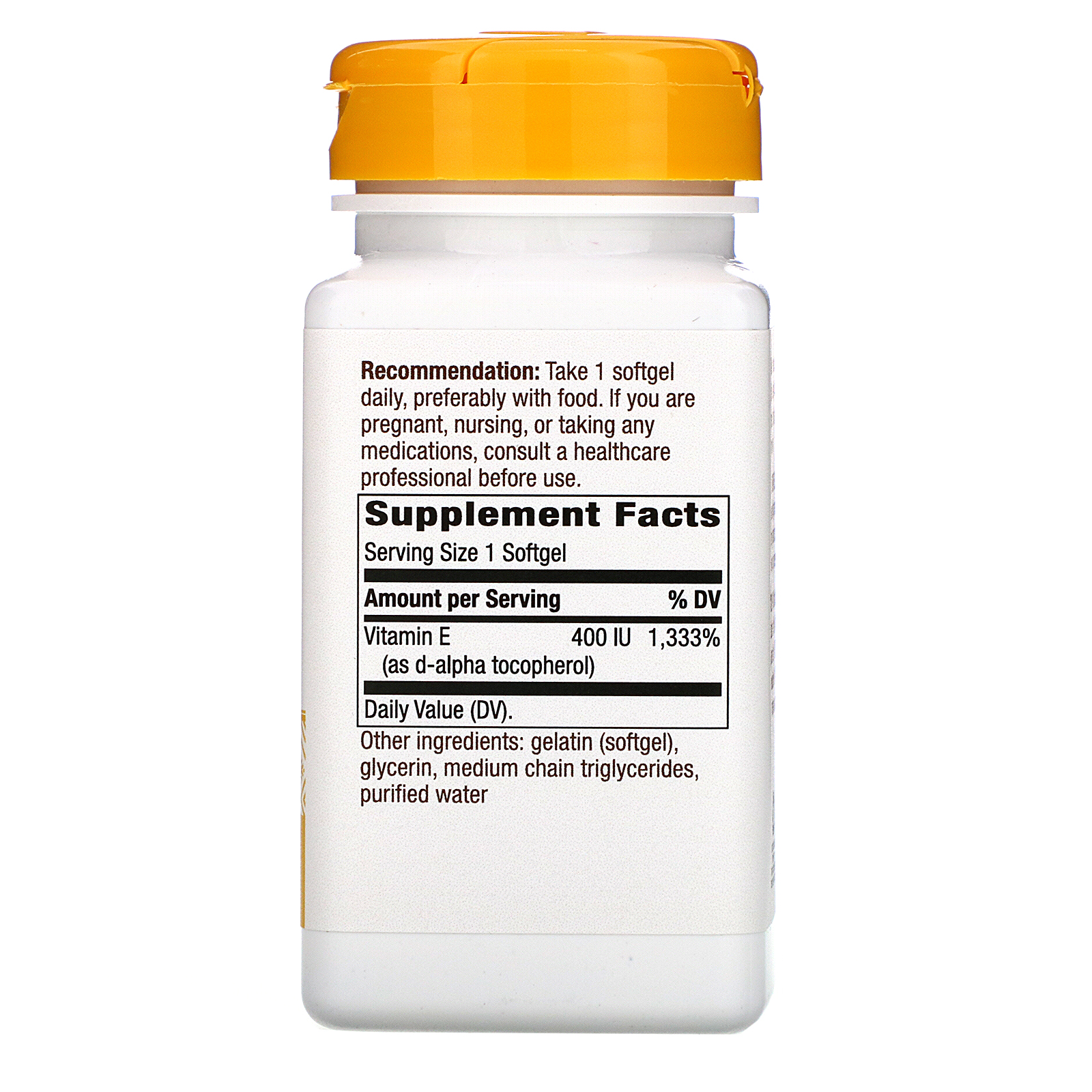 Comprar Nature's Way, Vitamina E, 400 UI, 100 Cápsulas de Softgel - Imagem 2