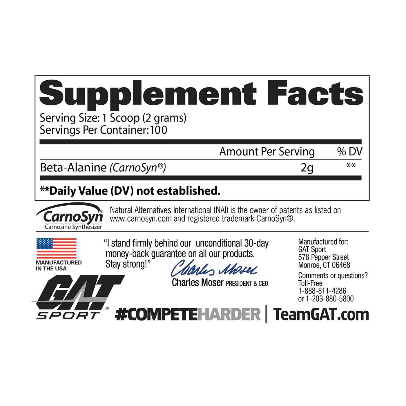 Comprar GAT Beta Alanine - 100 servings - Imagem 3