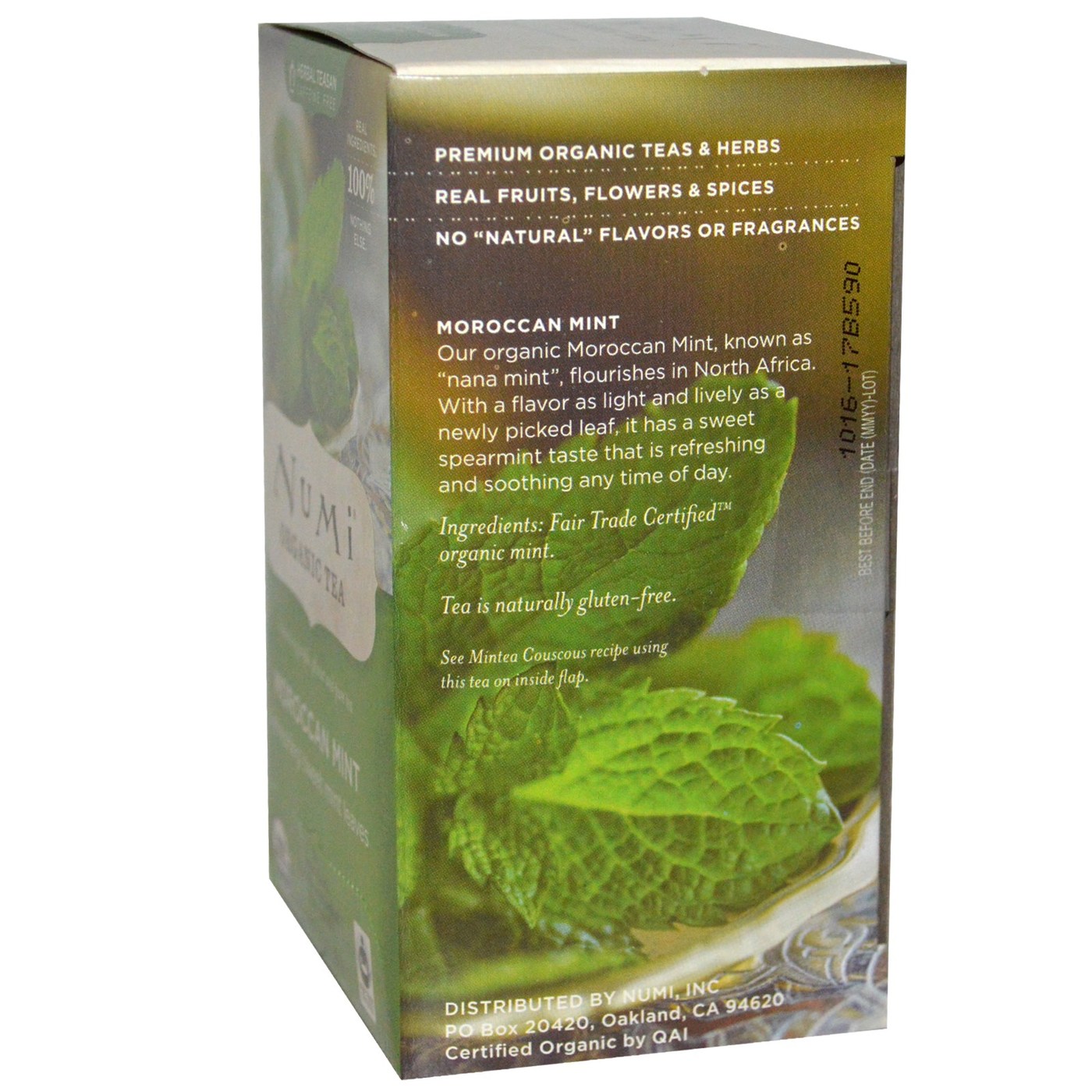 Comprar Numi Tea Organic, Chá de Hortelã Marroquina - 18 Saquinho de Chá - Imagem 2