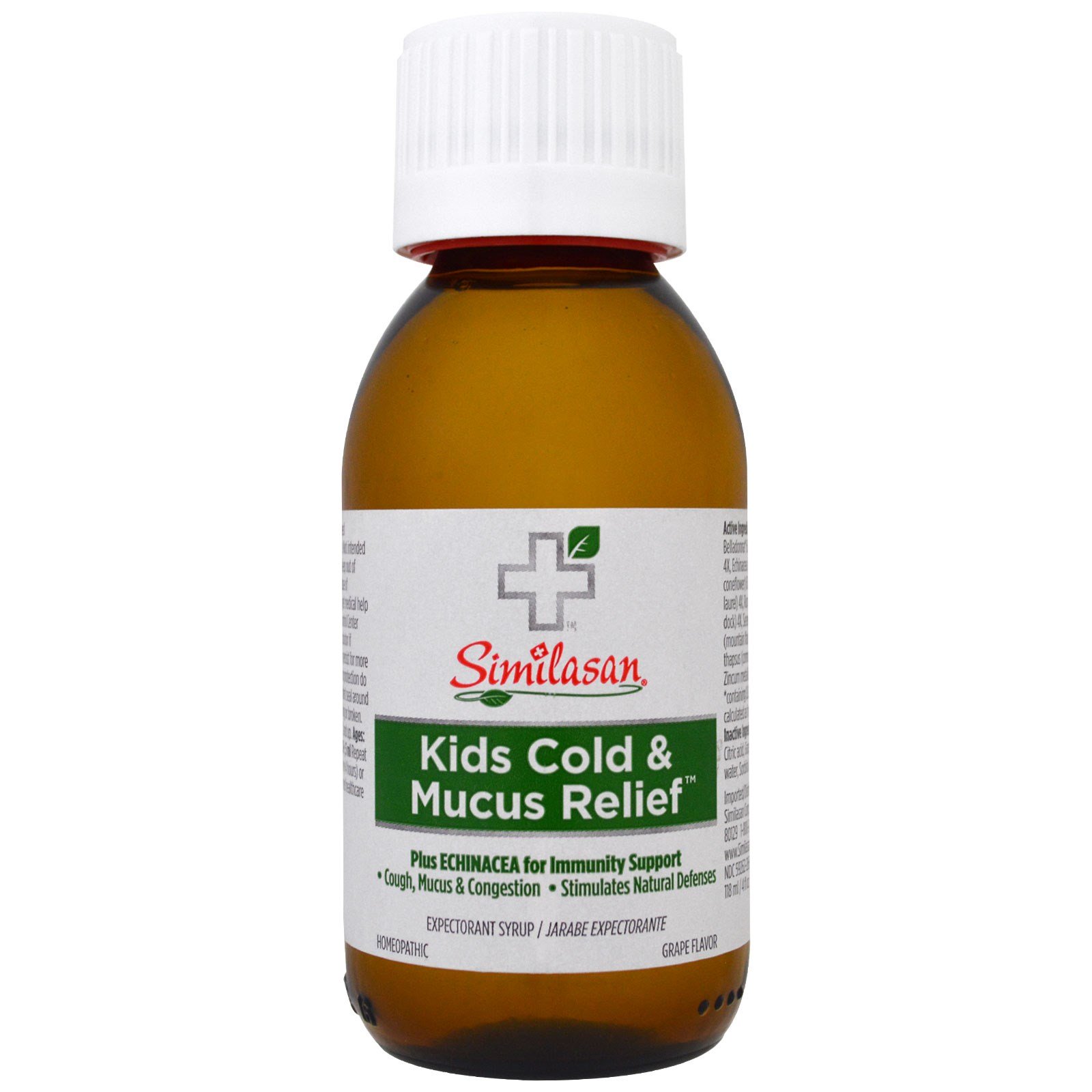Comprar Similasan, Kids Cold & Mucus Relief, Kids 2+, Grape Flavor, 4 fl oz (118 ml) - Imagem 3