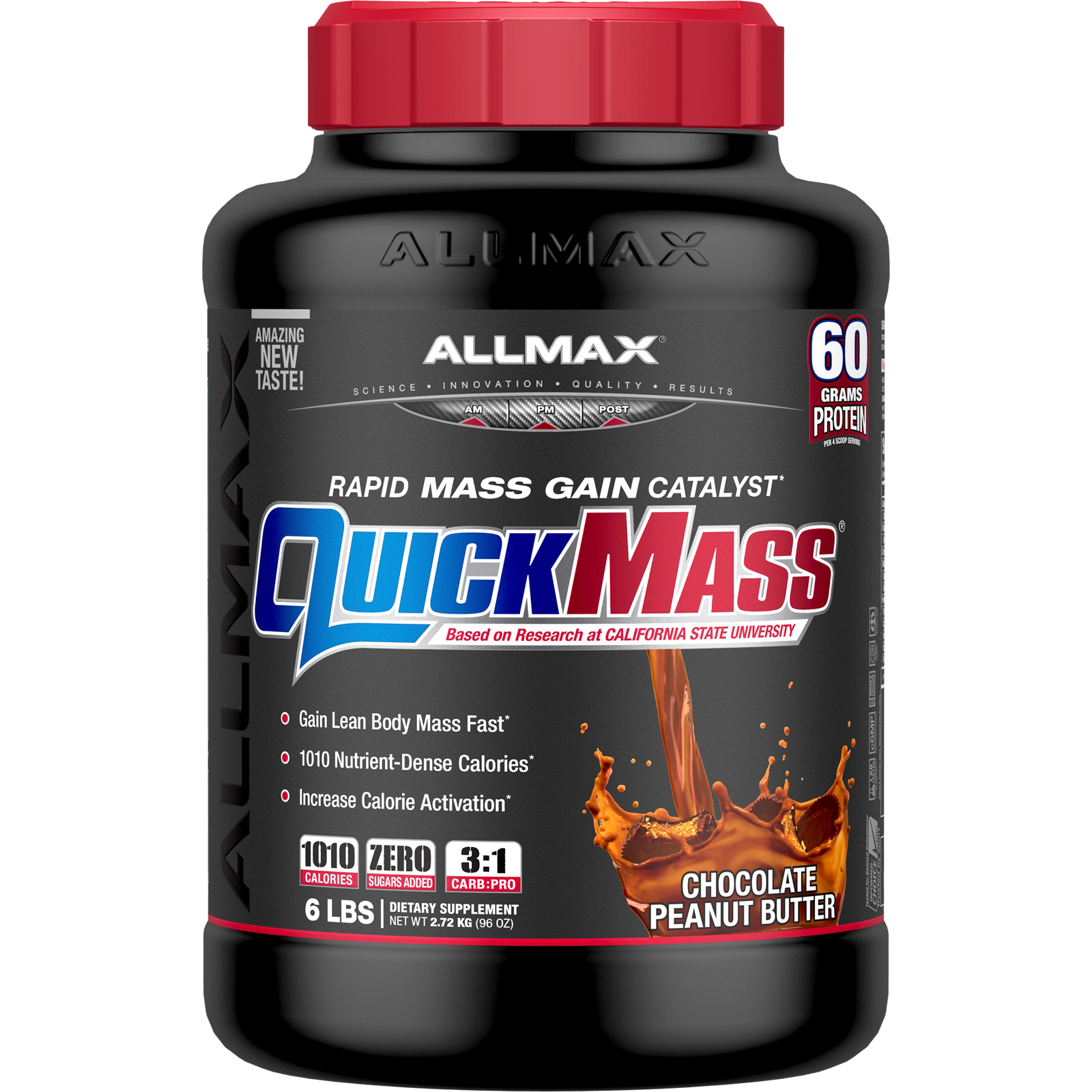 Comprar ALLMAX Nutrition, QuickMass, Catalizador para Ganho Rápido de Massa, Chocolate e Manteiga de Amendoim, 6 lbs (2,72 kg)