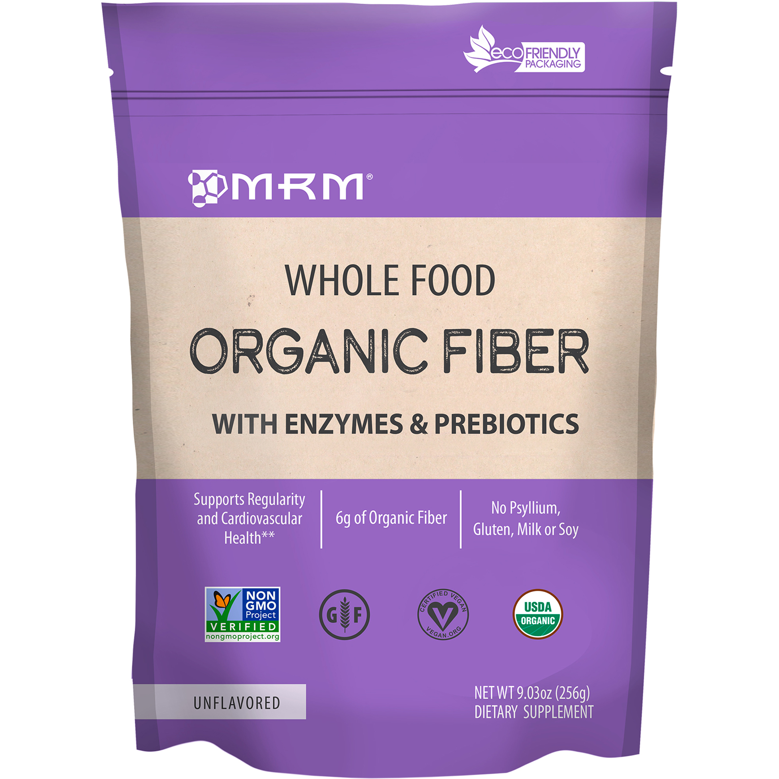 Comprar MRM, Whole Food, Fibra Orgânica com Enzimas e Prebióticos, Sem Sabor, 256 g (9,3 oz)