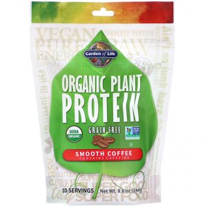 Comprar Garden of Life, Organic Plant Protein, Grain Free, Smooth Coffee, 8.6 oz (244 g)