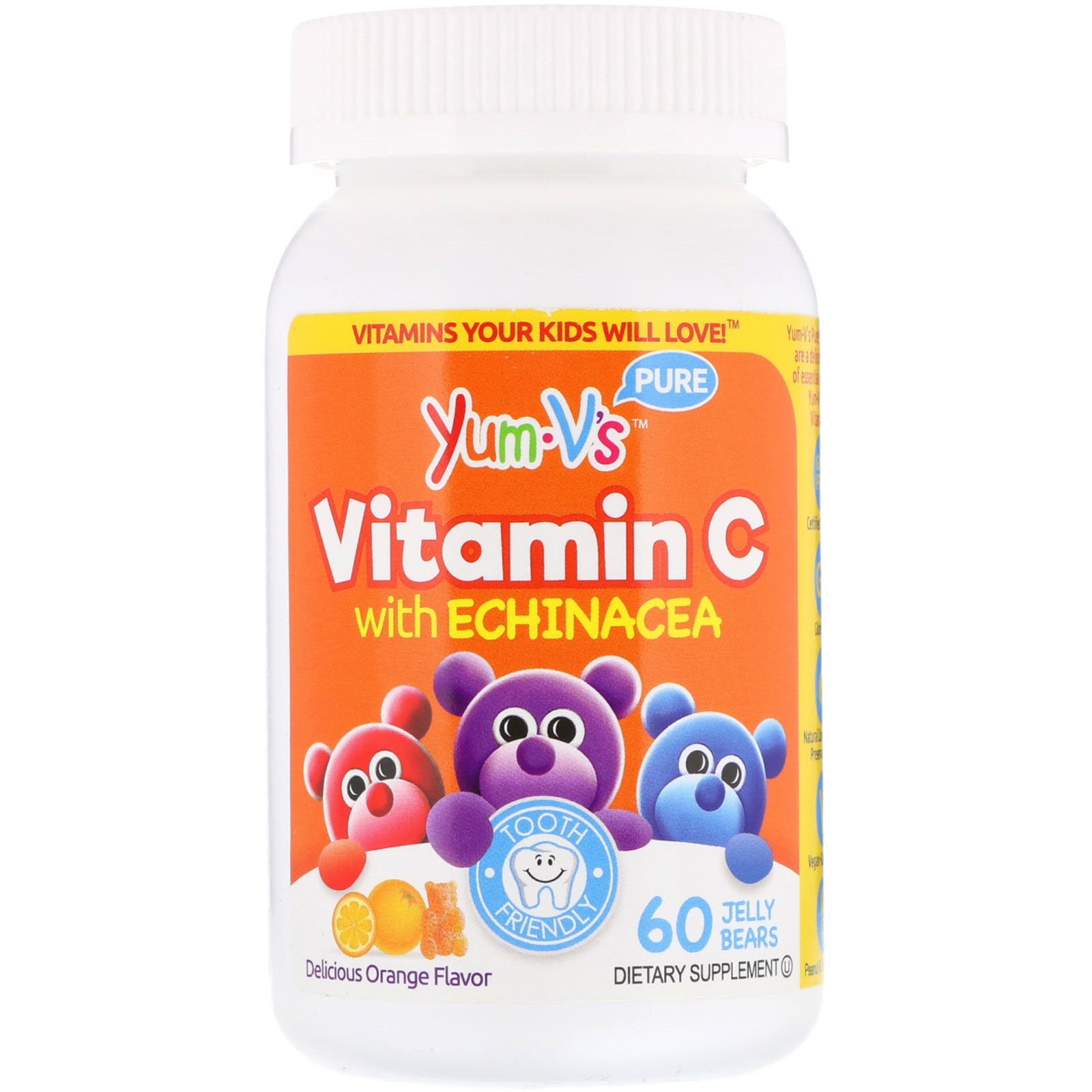 Comprar YumV's, Vitamin C with Echinacea, Delicious Orange Flavor, 60 Jelly Bears