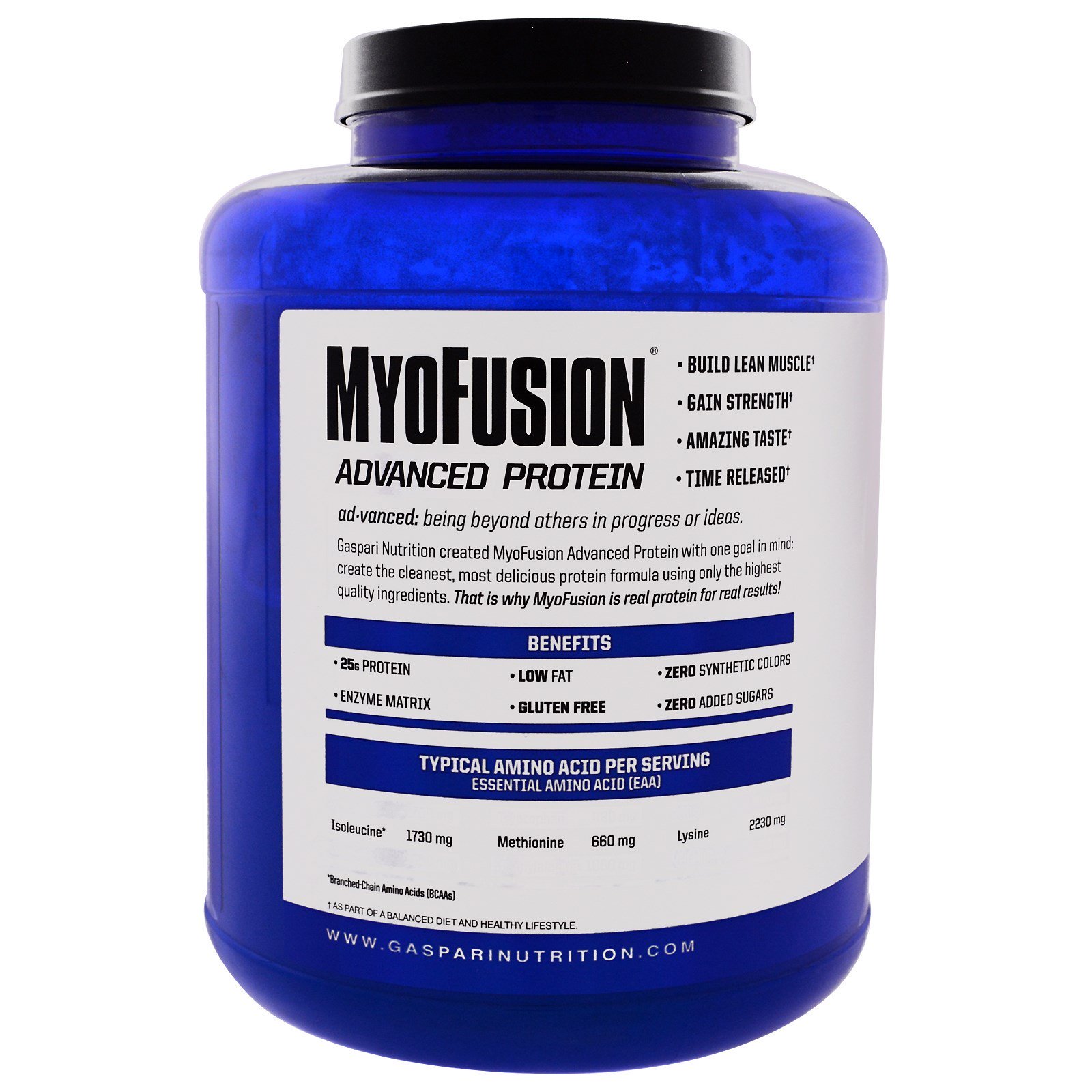 Comprar Gaspari Nutrition, MyoFusion, Proteína Avançada, Sorvete de Baunilha, 4 lbs (1814 g) - Imagem 3
