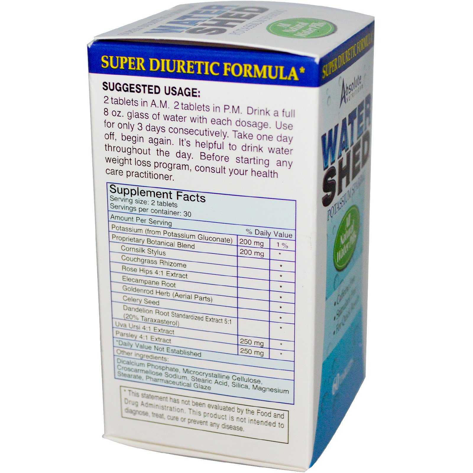 Comprar Absolute Nutrition, Watershed, 60 comprimidos - Imagem 2
