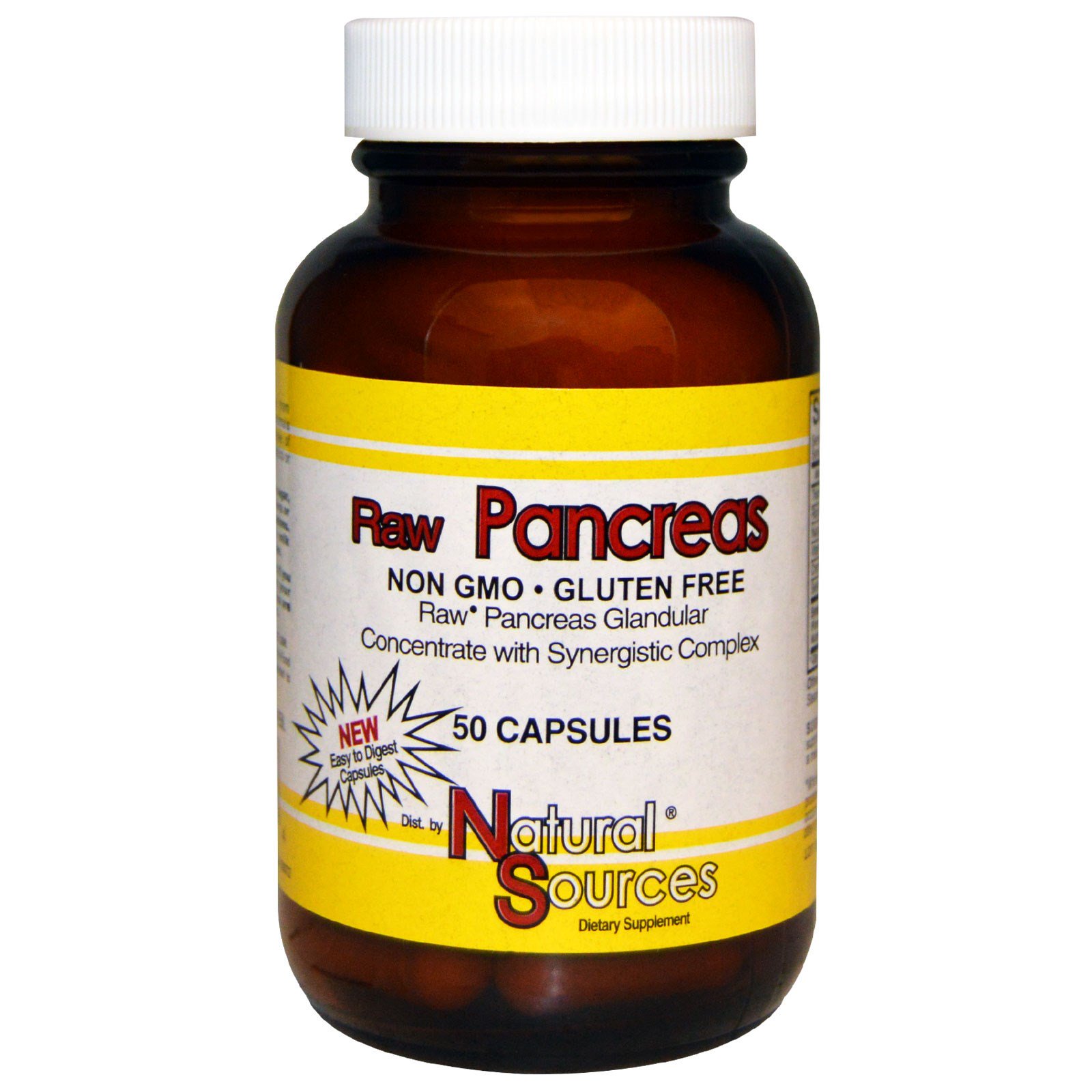 Comprar Natural Sources, Cru Pâncreas, 50 Cápsulas