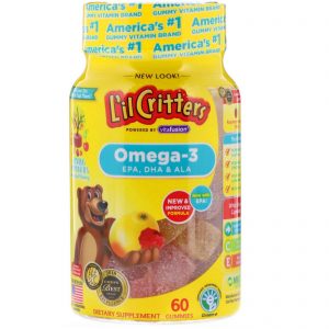 Comprar L'il Critters, Ômega-3, sabores de Framboesa-Limonada, 60 Balas de Goma