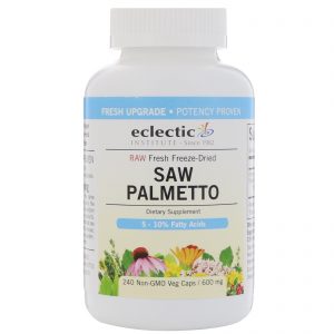 Comprar Eclectic Institute, Saw Palmetto, 600 mg, 240 cápsulas vegetais sem OGMs