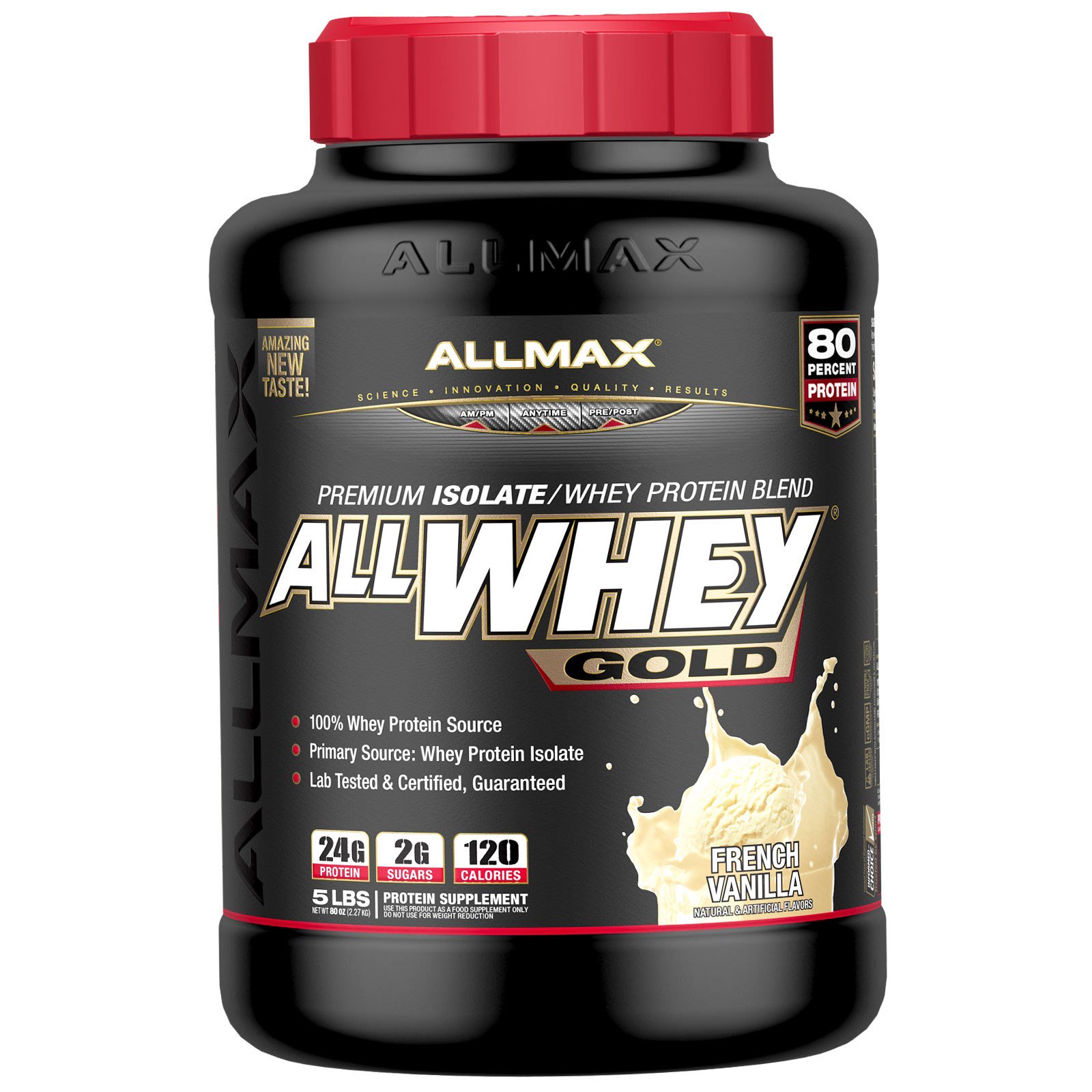 Comprar ALLMAX Nutrition, AllWhey Gold, 100% Whey Protein + Premium Whey Protein Isolate, French Vanilla, 5 lbs. (2.27 kg)