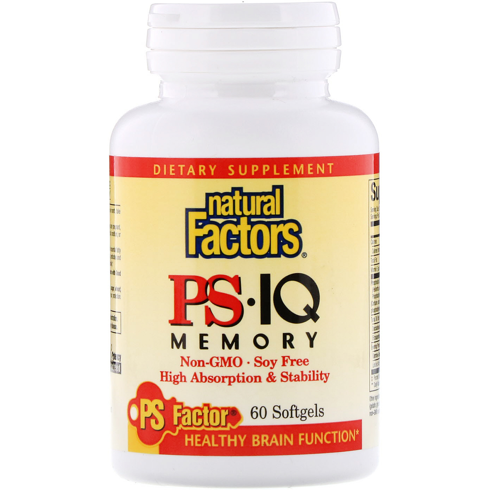 Comprar Natural Factors, PS - IQ Memory, 60 Softgels