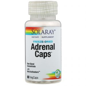 Comprar Solaray, Cápsulas Adrenais, 60 Cápsulas