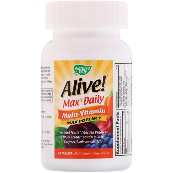 Comprar Nature's Way, Alive! Multivitamínico Max3 Diário, 60 Comprimidos - Imagem 4