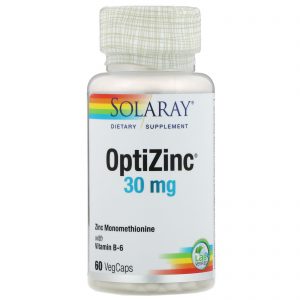 Comprar Solaray, OptiZinc, 30 mg, 60 CápsVeg