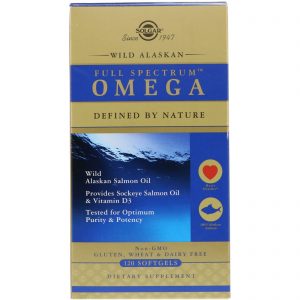 Comprar Solgar, Omega Full Spectrum, óleo de salmão selvagem do Alasca, 120 Softgels