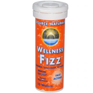 Comprar Source Naturals, Wellness Fizz, Sabor Natural de Tangerina, 10 Cápsulas