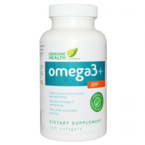 Comprar Genuine Health, Ômega-3 + Joy, 120 Cápsulas de Gel