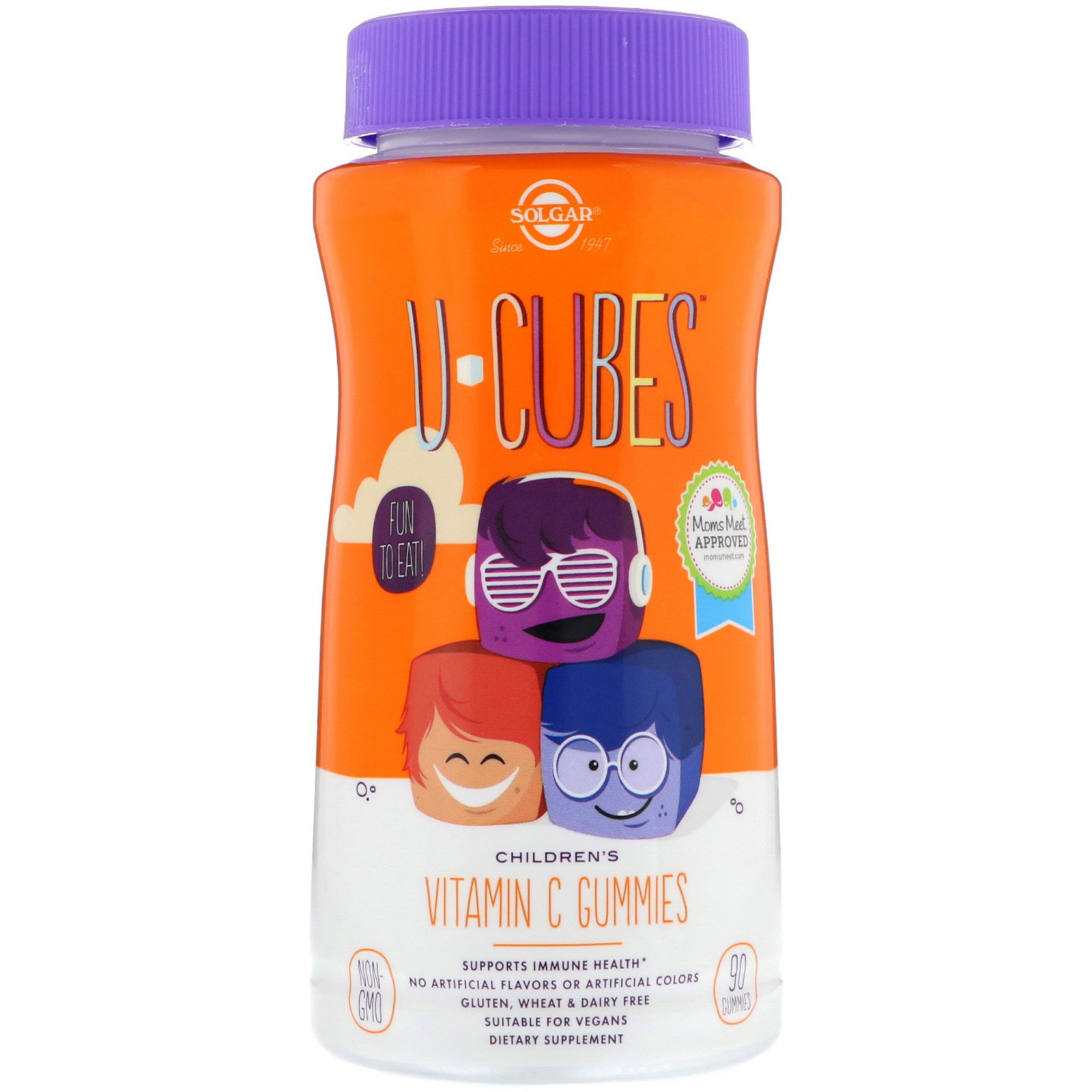 Comprar Solgar, U-Cubes, Vitamina C Infantil, Sabores de Laranja e Morango, 90 Balas de Goma