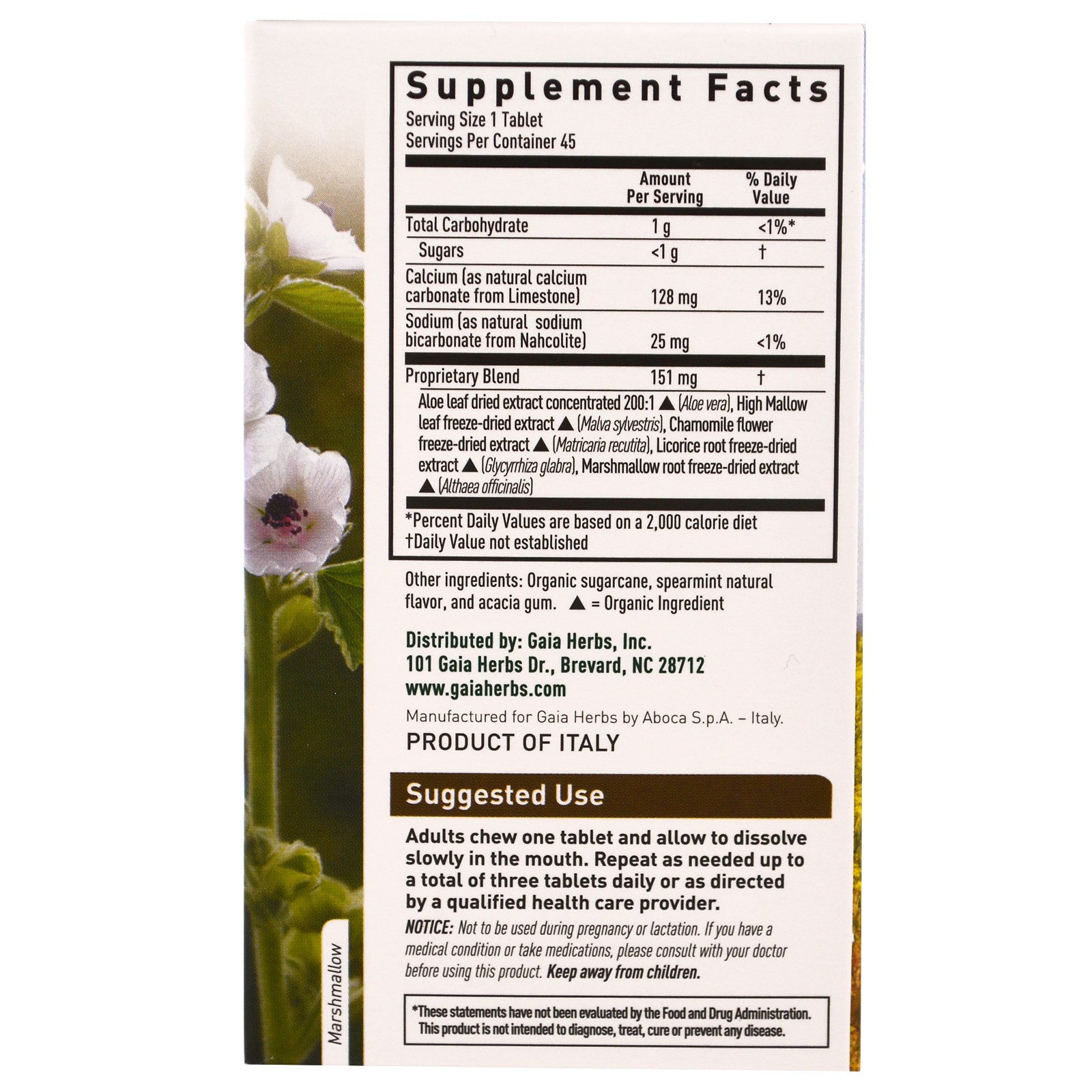 Comprar Gaia Herbs, Alívio do Refluxo, 45 comprimidos mastigáveis de fácil dissolução - Imagem 3