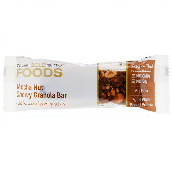 Comprar California Gold Nutrition, Alimentos, Barra de Granola de Café e Nozes, 12 Barras, 1,4 oz (40 g) Cada - Imagem 4