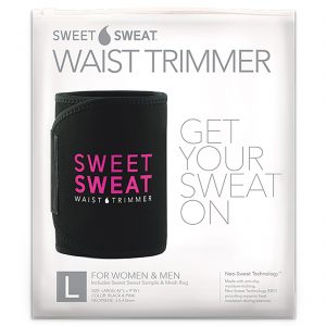 Comprar Sports Research, Cinta Modeladora de Cintura Sweet Sweat, Grande, Preta e Rosa, 1 Cinta