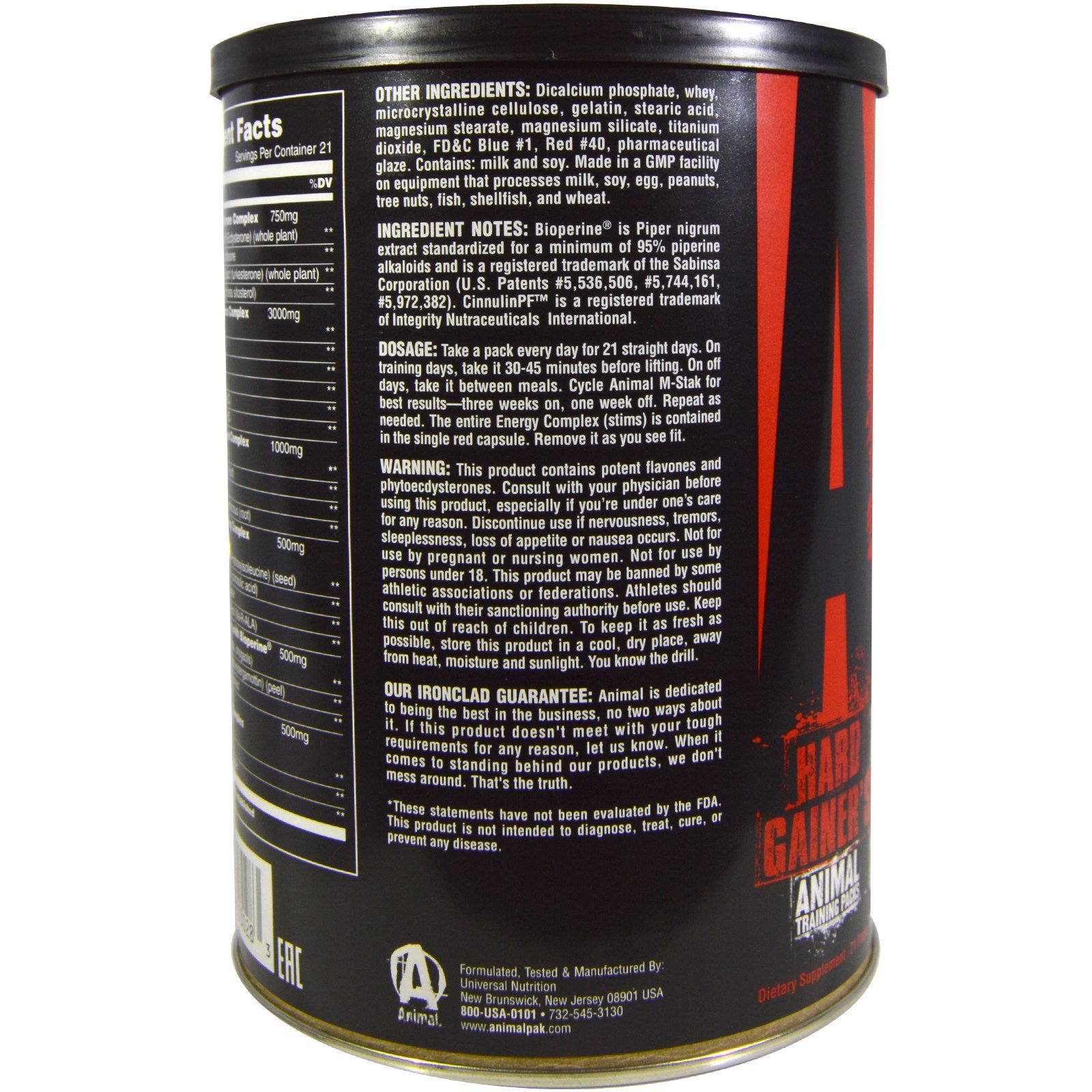 Comprar Universal Nutrition, Preparo Anabólico Não-Hormonal,, 21 Pacotes - Imagem 3