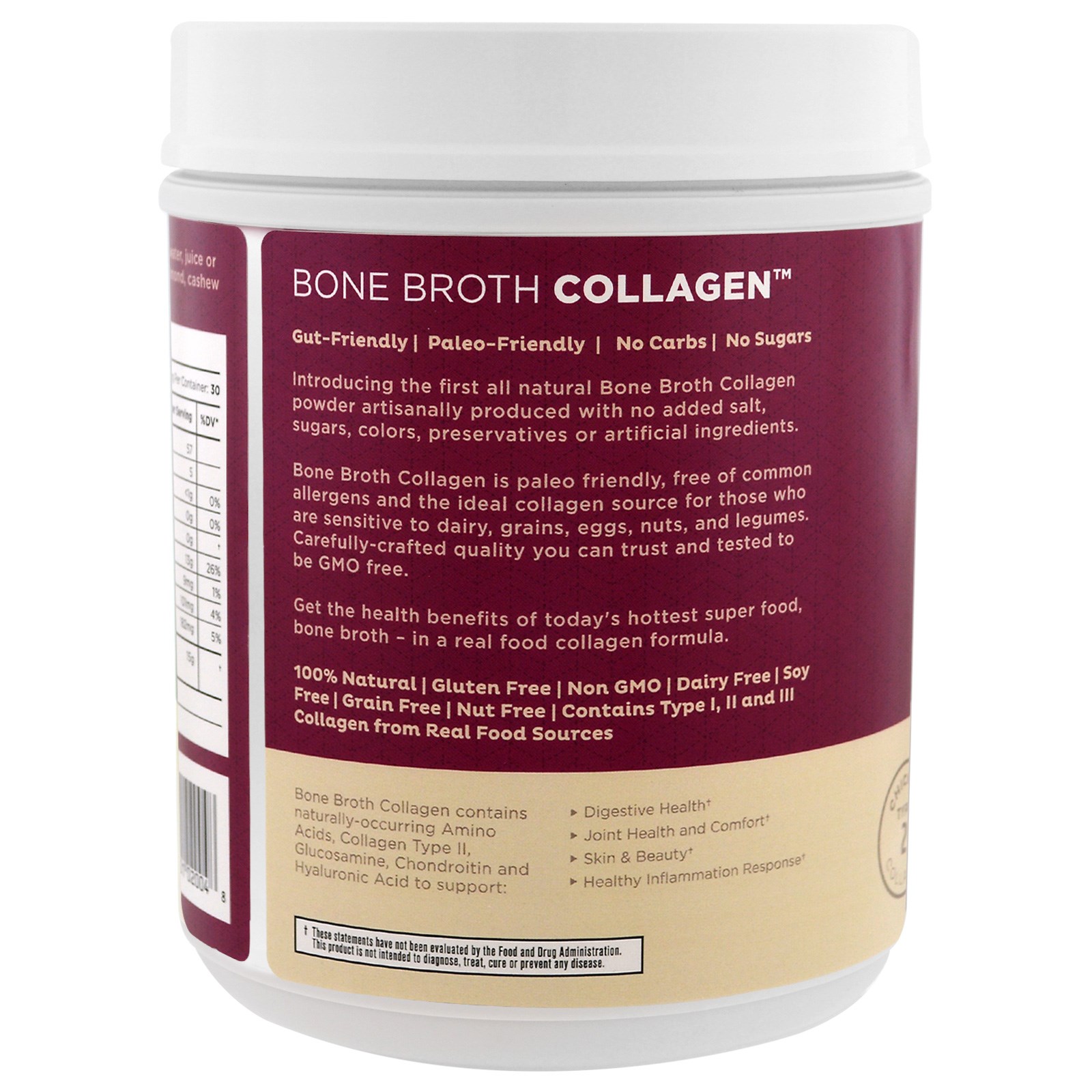 Comprar Dr. Axe / Ancient Nutrition, Colágeno de Caldo de Ossos, Puro, 450 g (15,9 oz) - Imagem 3