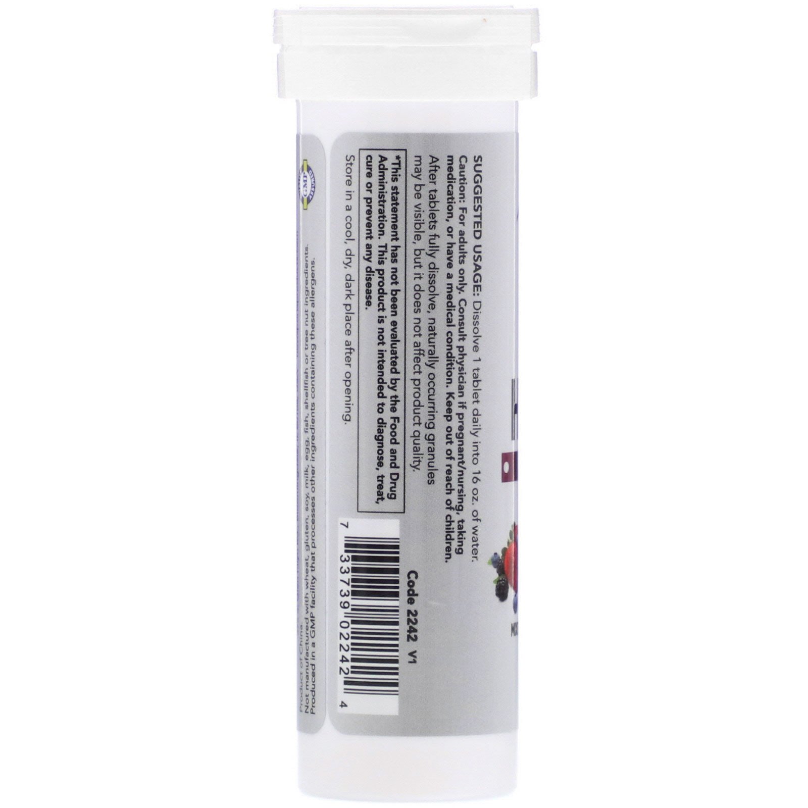 Comprar Now Foods, Sports, Effer-Hydrate, Mixed Berry, 10 Tablets, 1.8 oz (51 g) - Imagem 2