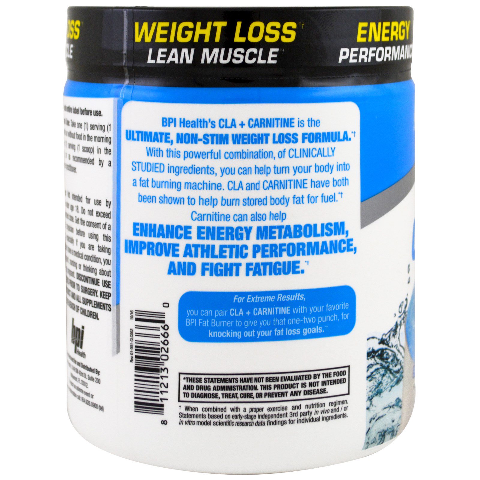 Comprar BPI Sports, CLA + Carnitina, Sorvete de Casquinha, 10,58 oz (300 g) - Imagem 3