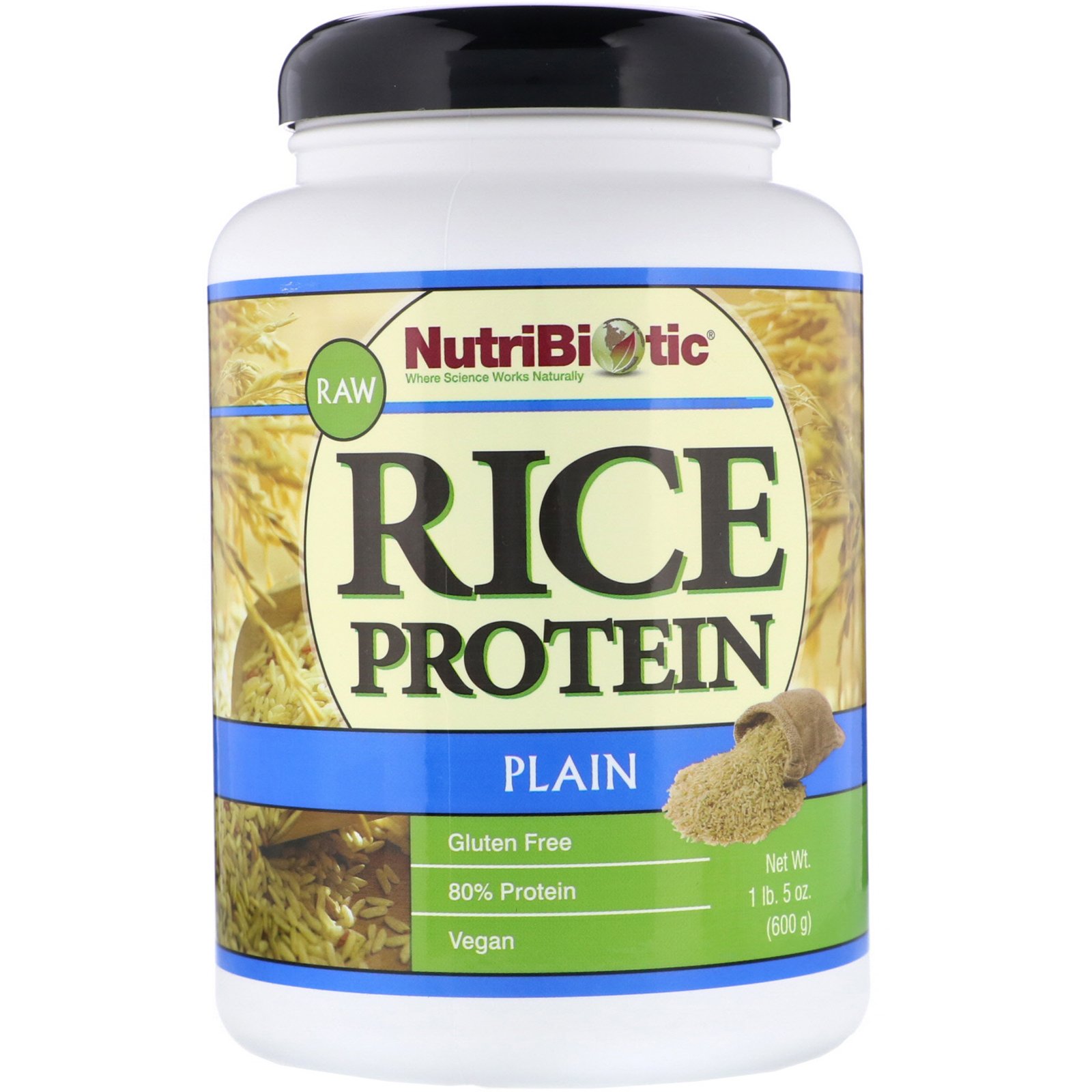 Comprar NutriBiotic, Proteína Crua de Arroz, Natural, 1 lb. 5 oz (600 g)