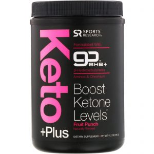 Comprar Sports Research, Keto Plus, GO BHB +, Ponche de Frutas, 318 g (11,2 oz)